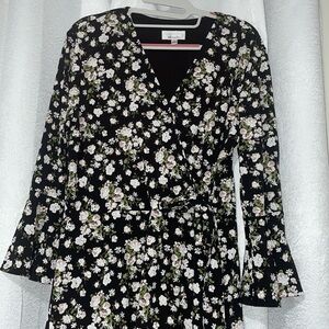 Black and White Floral Dress